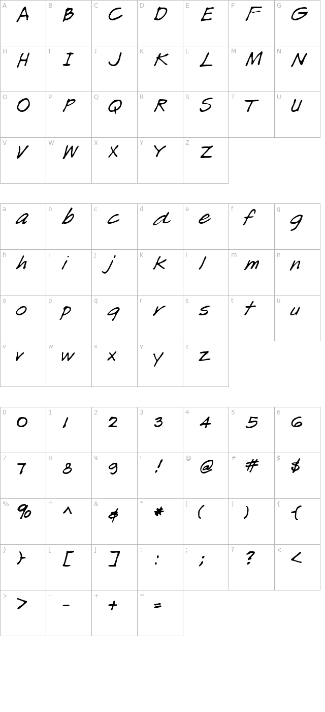 lemond-regular character map