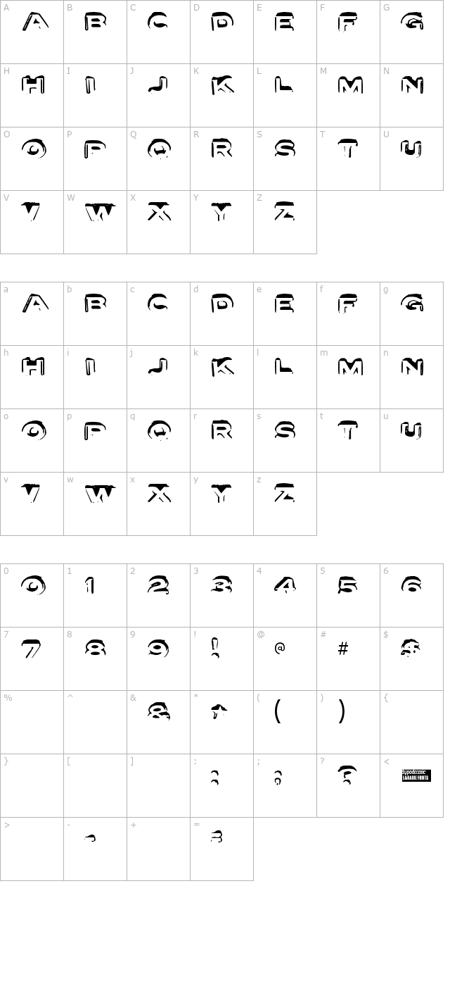 letter-set-a character map