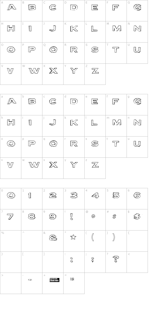 letter-set-b character map