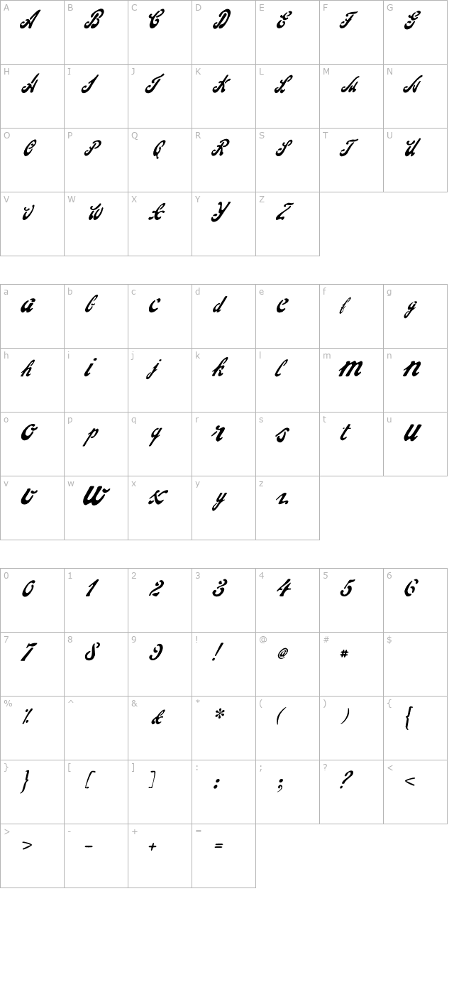 leucadiagap character map