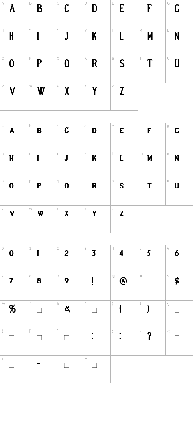 lewishambold character map