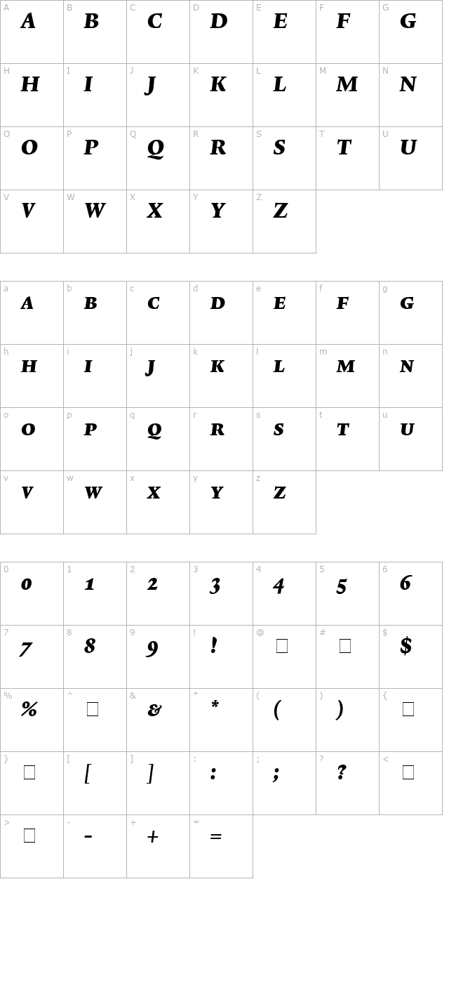 lexicon-no1-italic-f-exp character map