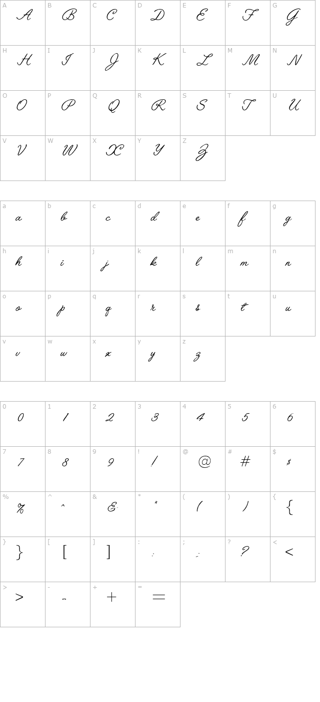 leytonstone-regular character map