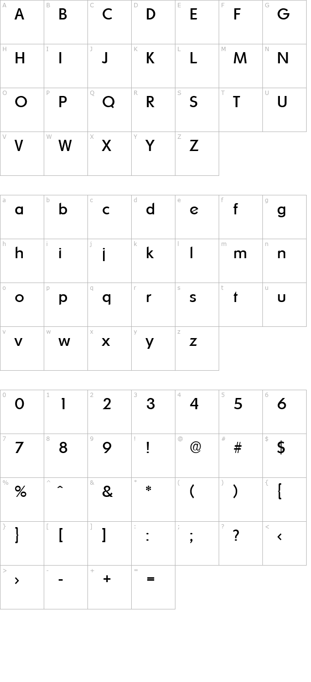 LiamBecker character map