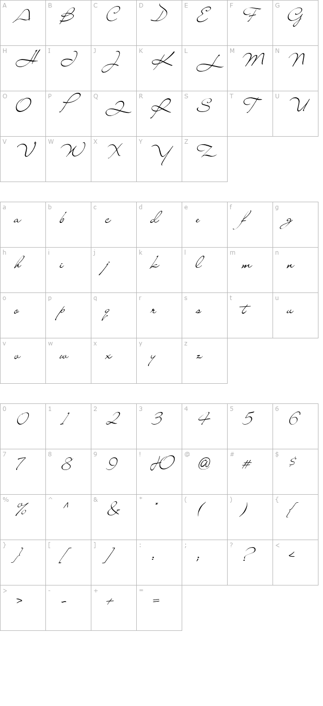 LianaLeft character map