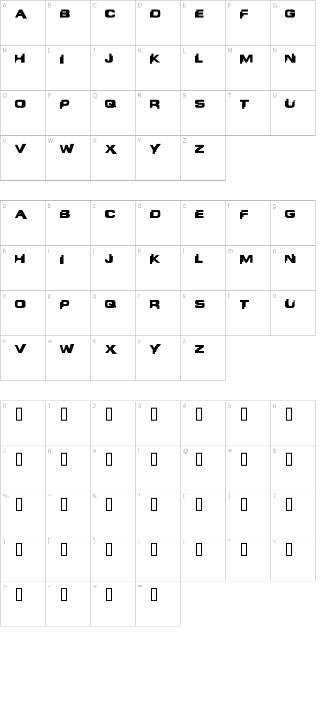 Liandri Beta character map