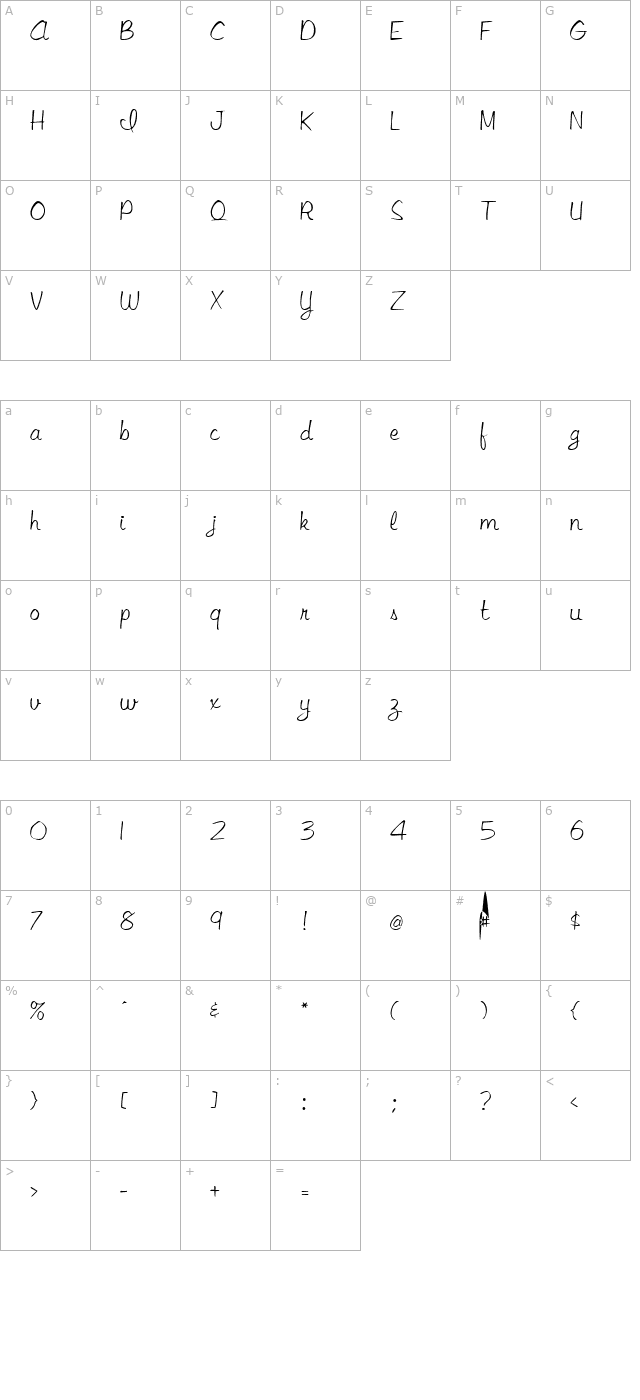 libbyscript2-script2001001 character map