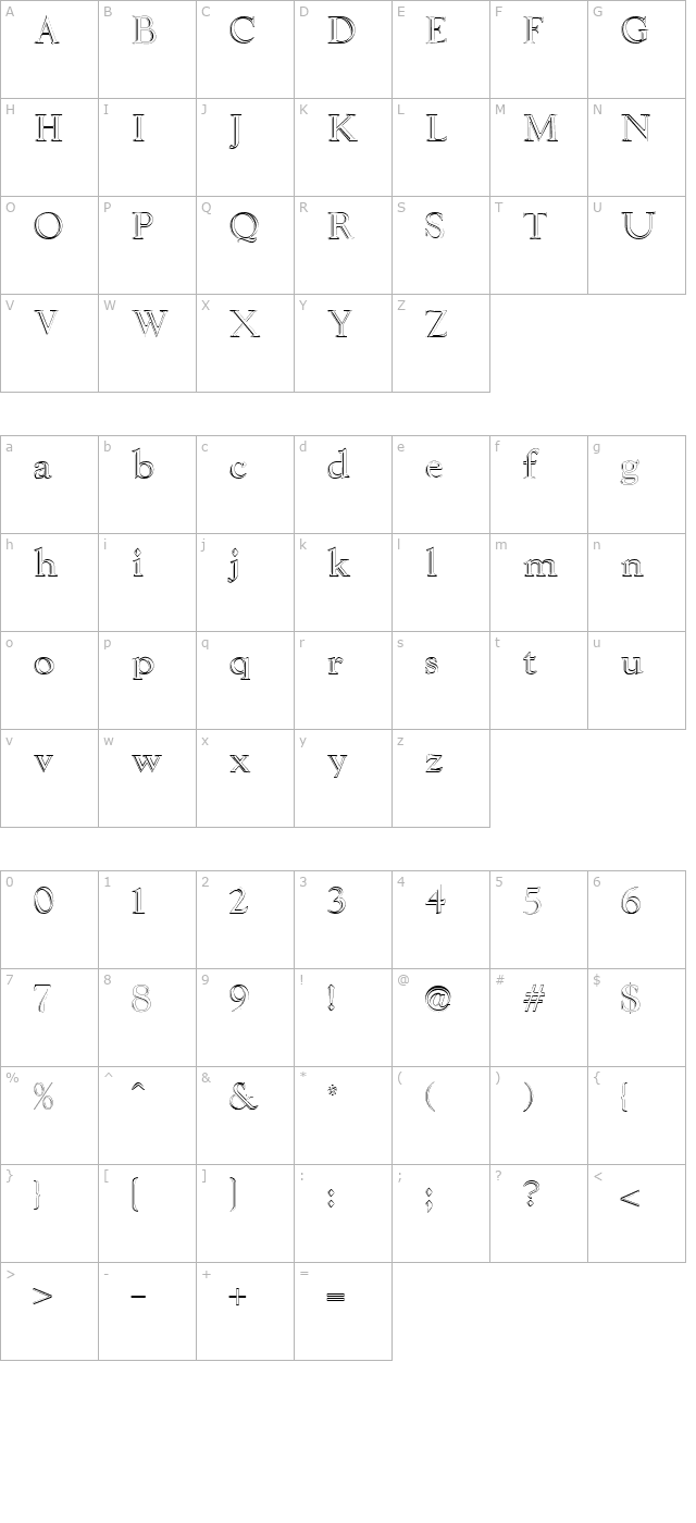 liberty-outline-regular character map