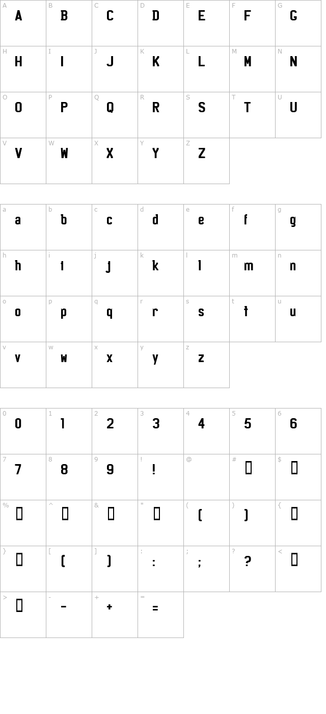 licenz-plate character map