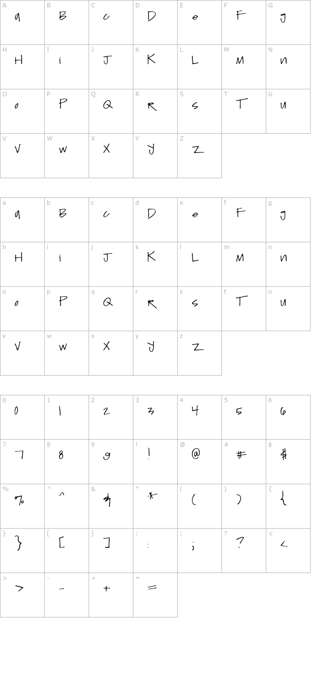 liesly character map