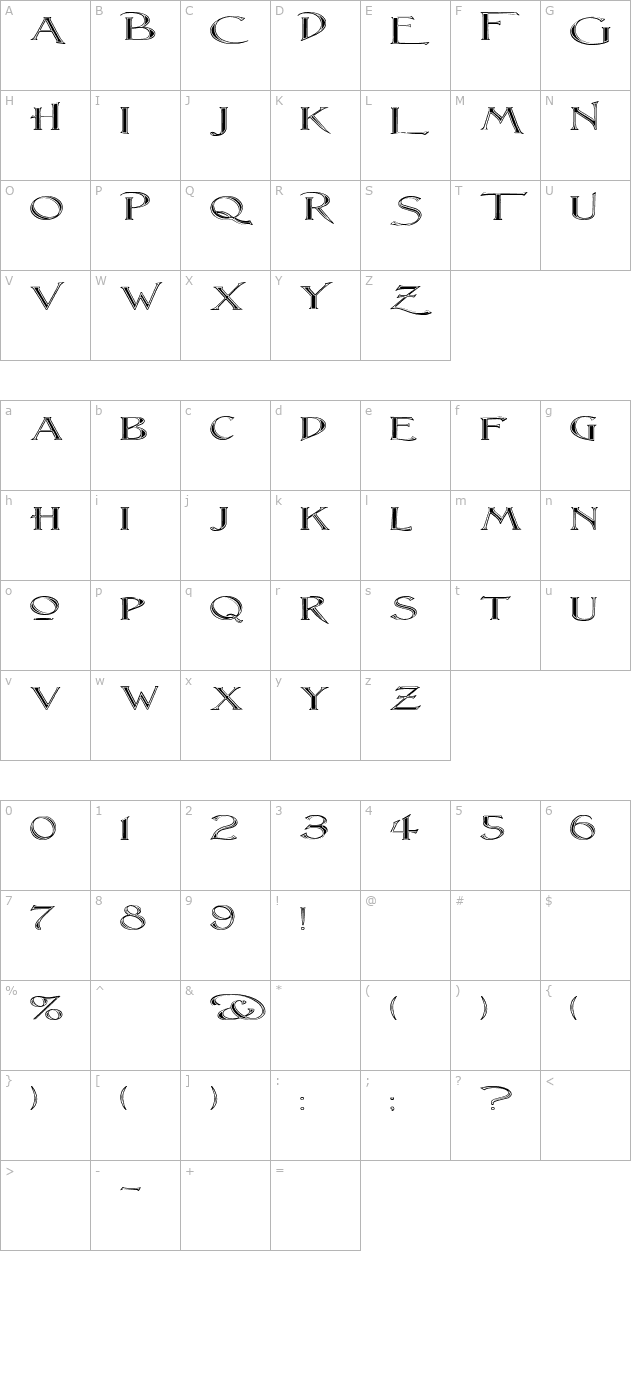 lightfoot-fluted-extra-expanded-regular character map