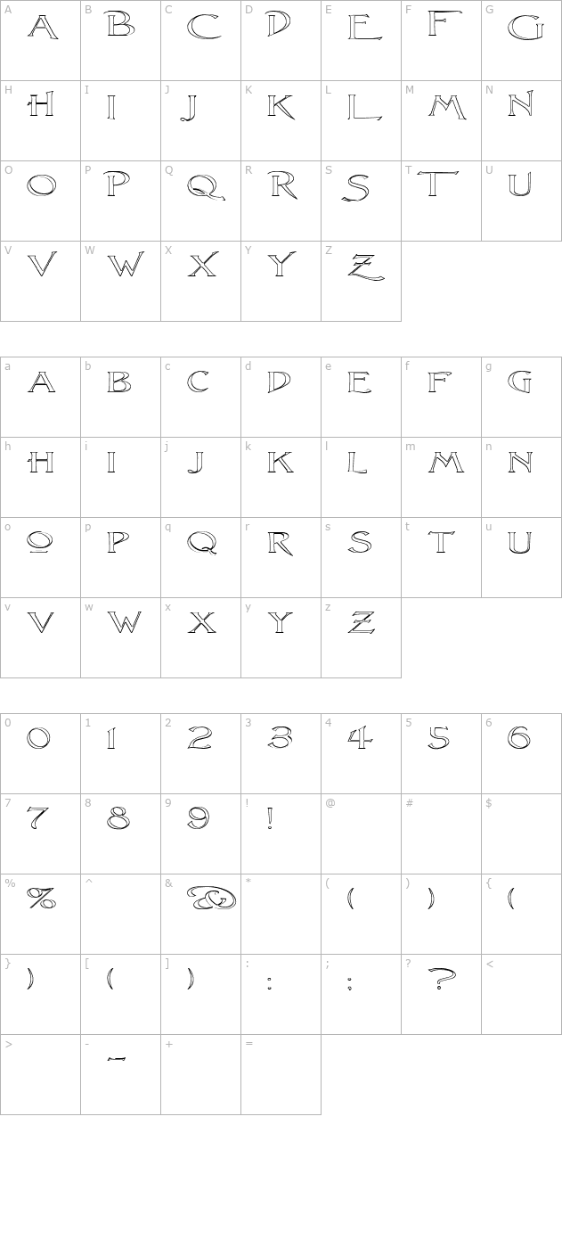 lightfoot-outline-extra-expanded-regular character map