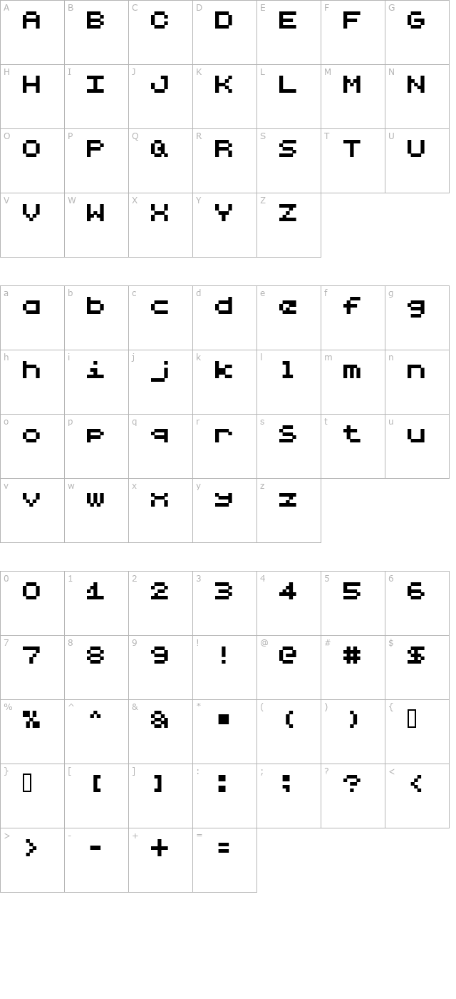 lilliput-steps character map