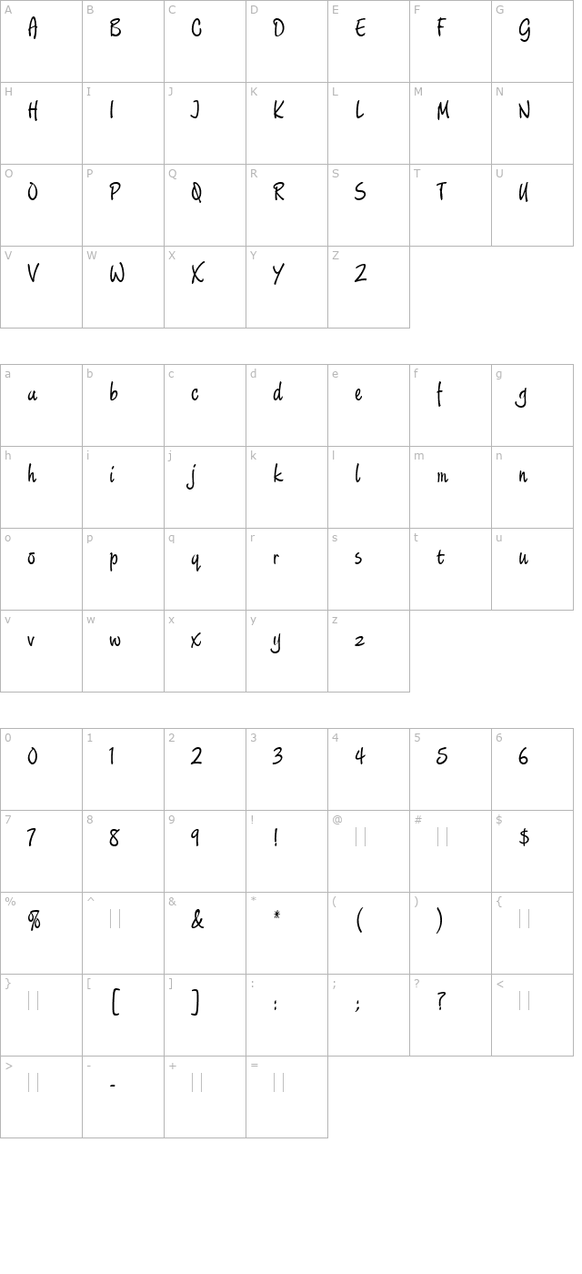 limehouse-script-plain character map