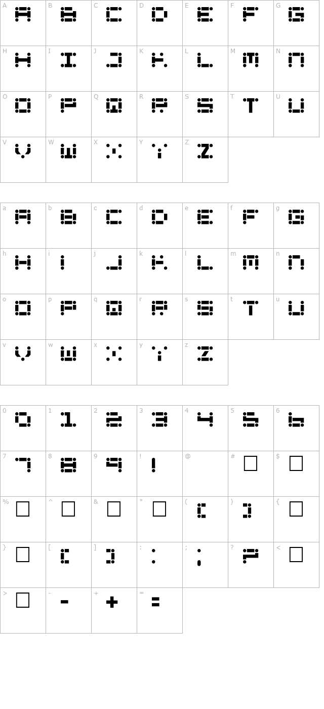 lincoln-lode character map