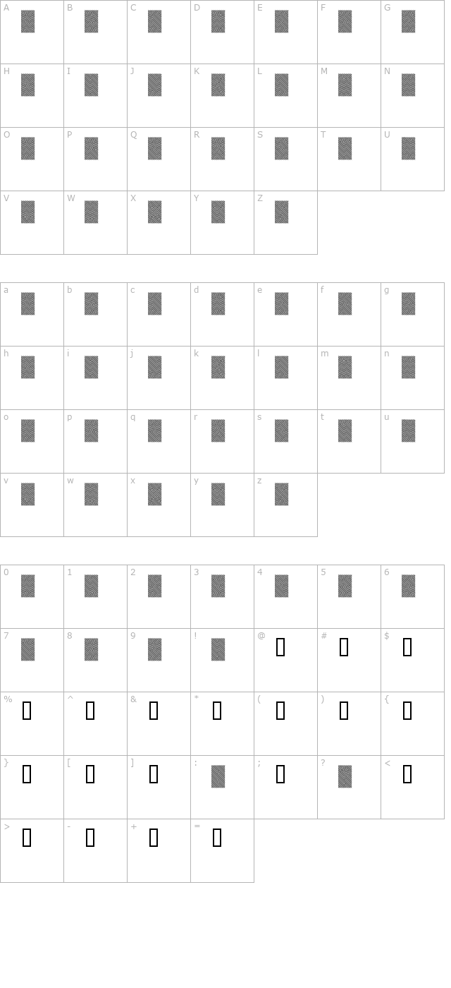 lines character map