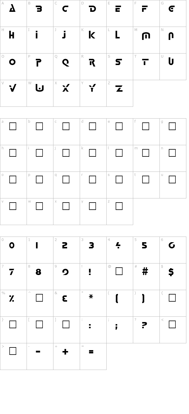 LinkerSwash character map