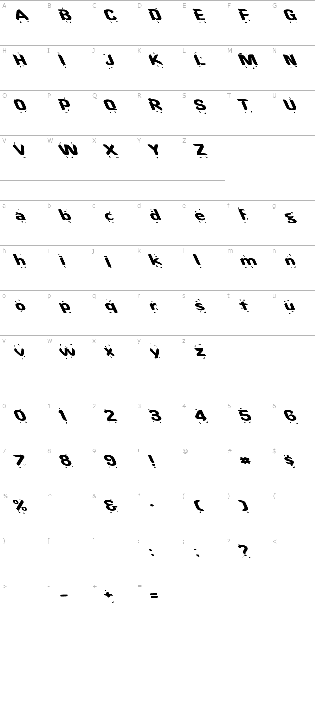 Liquid ExLeftie character map