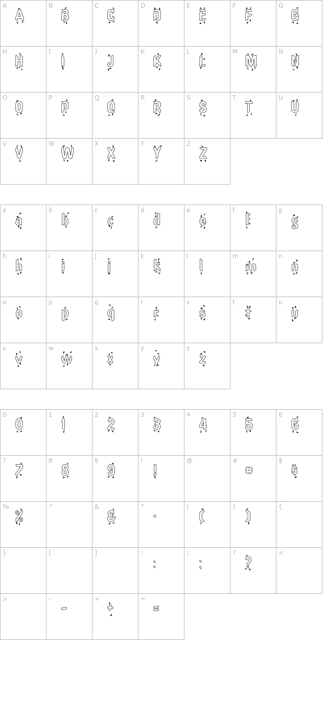 Liquid Hollow character map