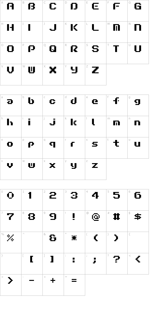 liquid-kidz-spazeout character map