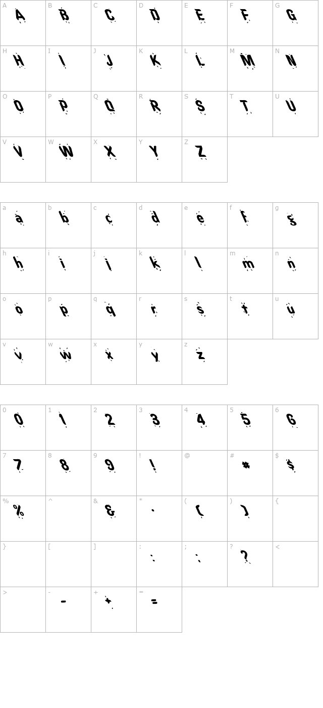 Liquid Poured Left character map