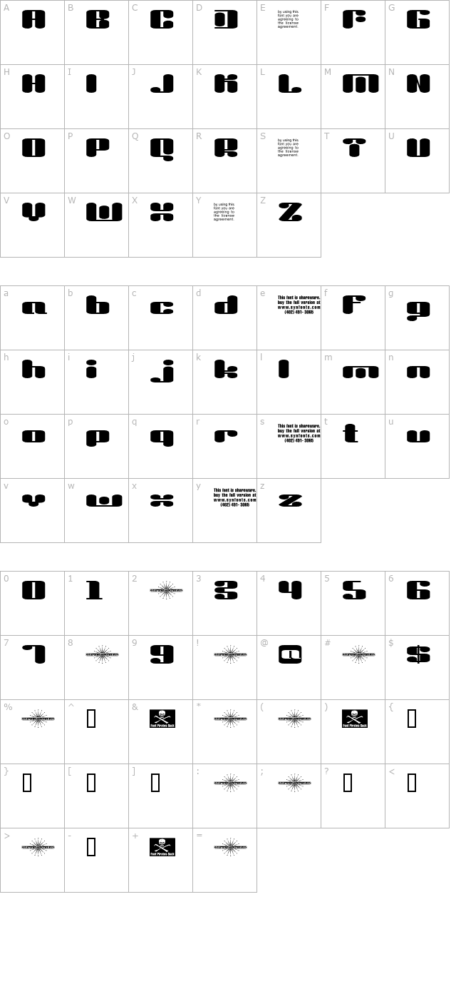 Liquid Sex UNPAID DEMO character map