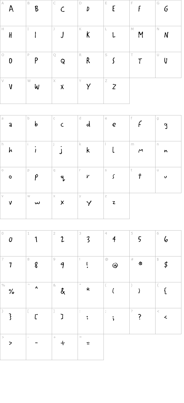 litterbox-icg character map