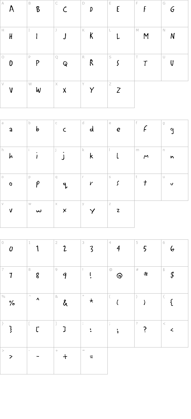 LitterboxICG character map