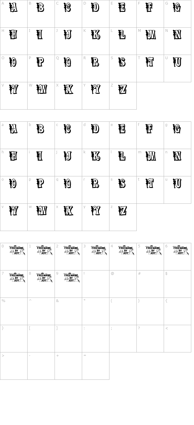 Little Ballerina JL character map