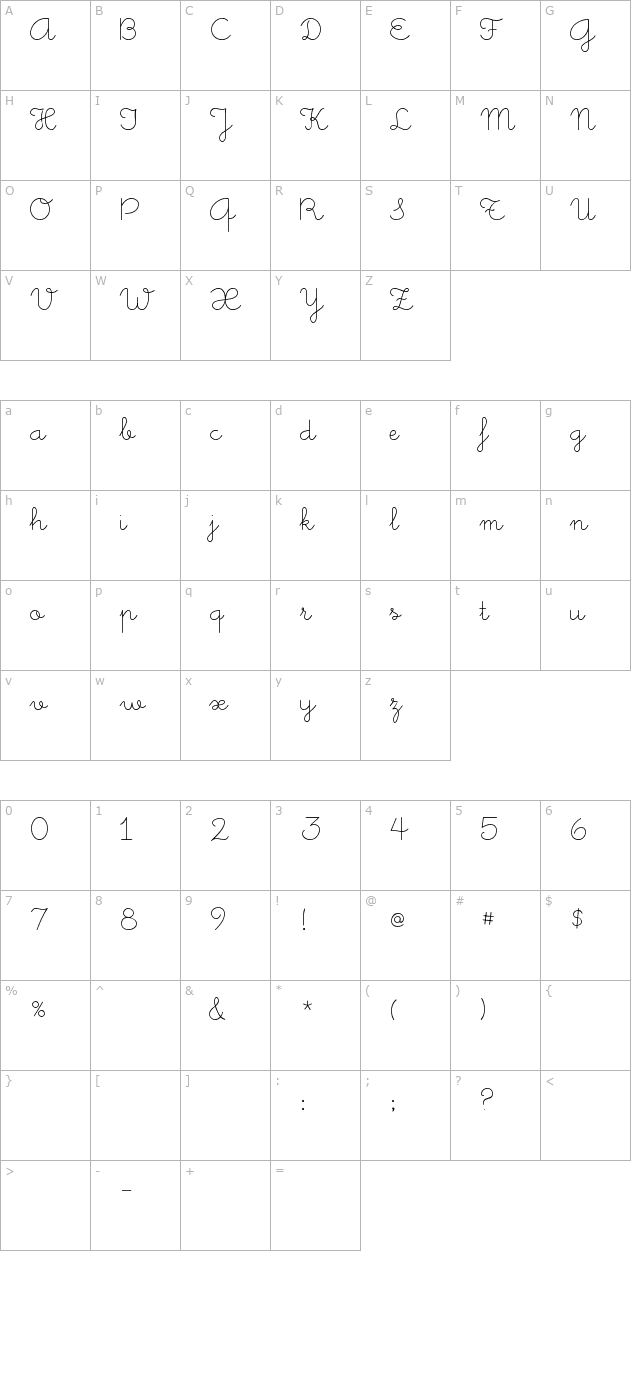 Little Days character map