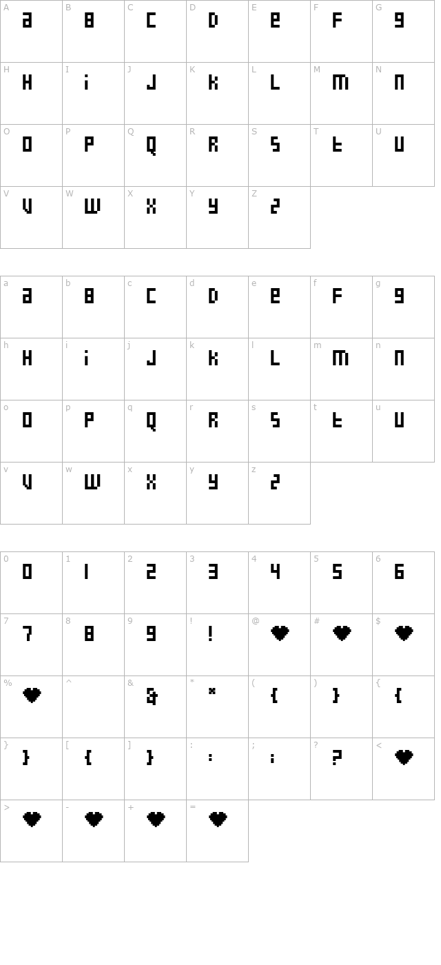 little-love character map