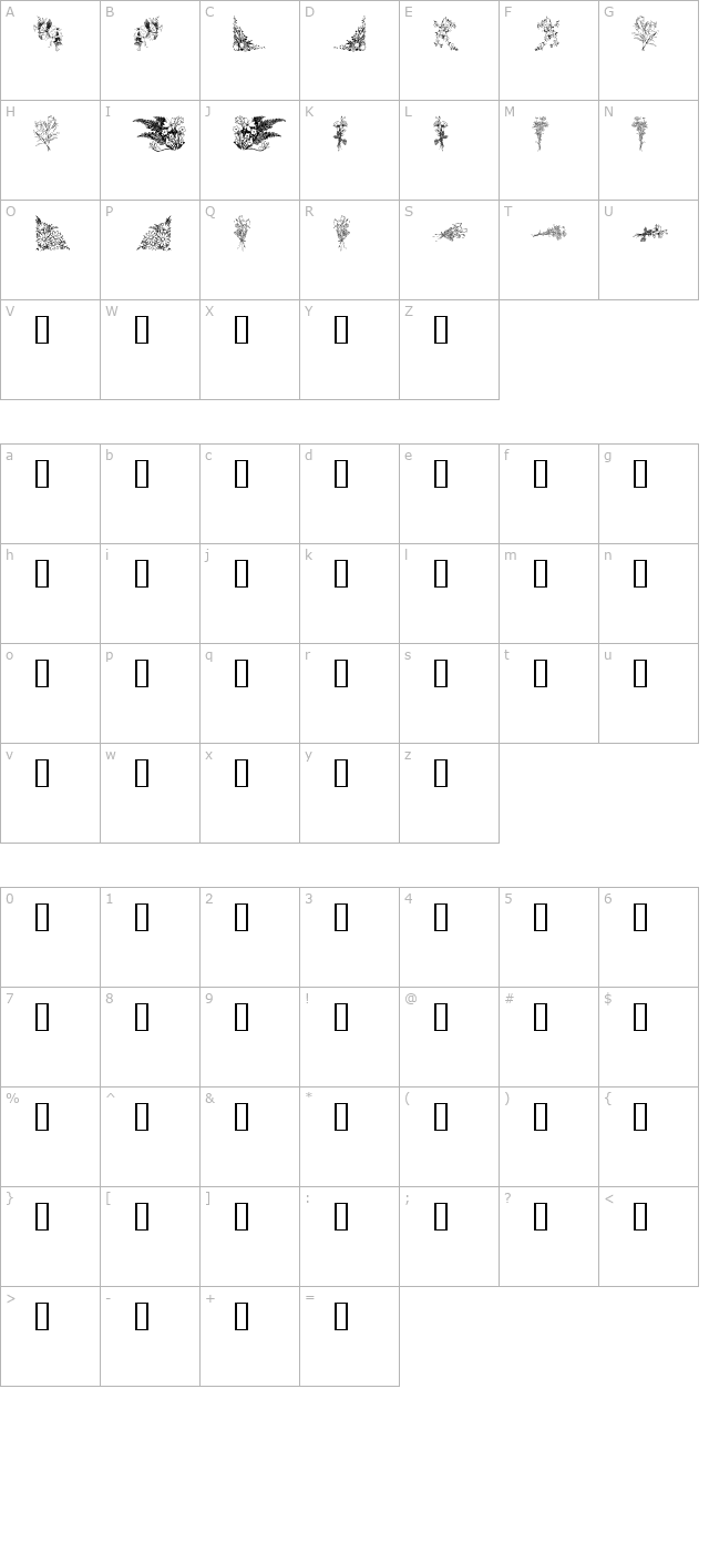 LM Phils Phlorals character map