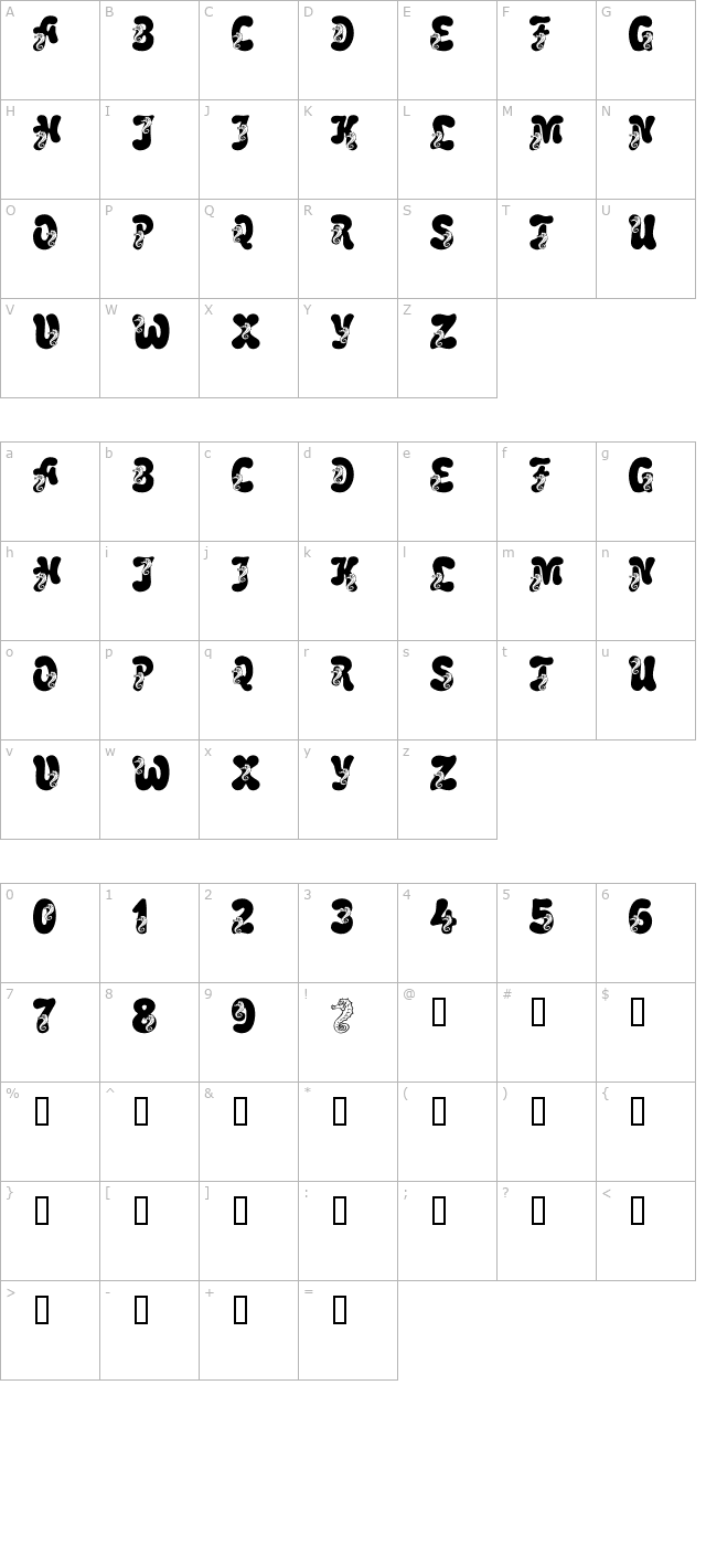 LMS Coral Colt character map