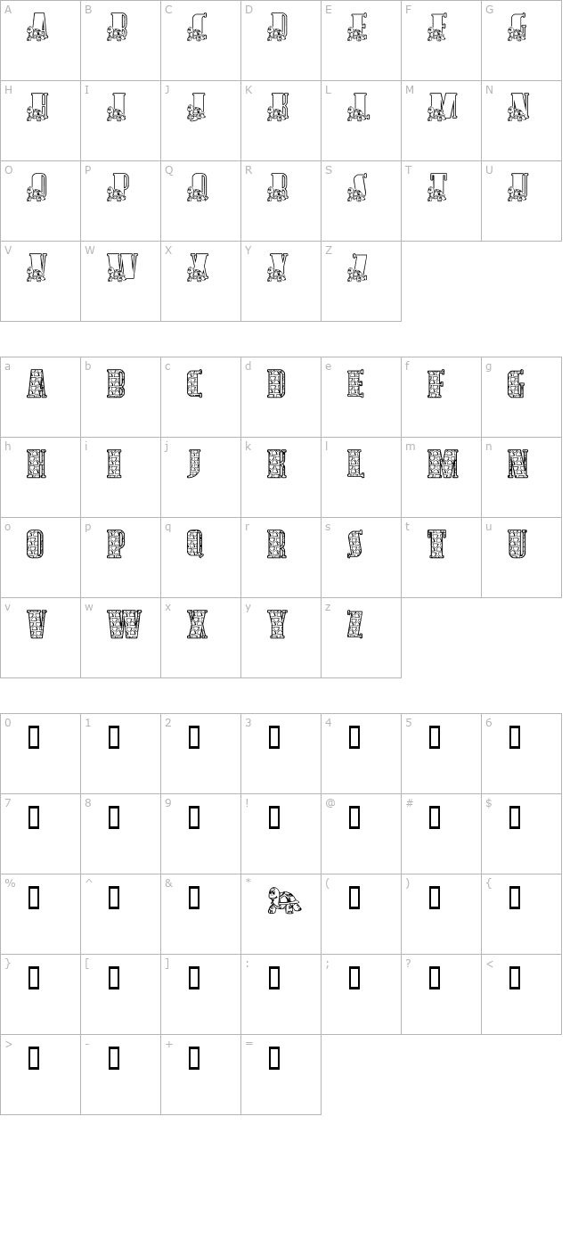 LMS Slow And Steady character map