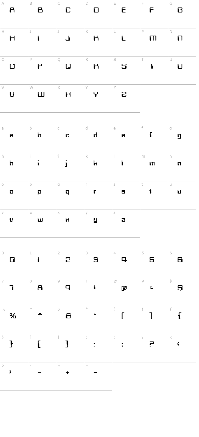 LoganExtended character map