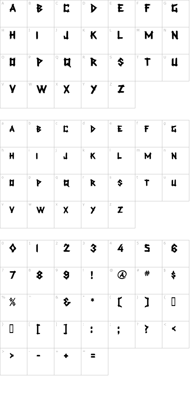 logcabin character map