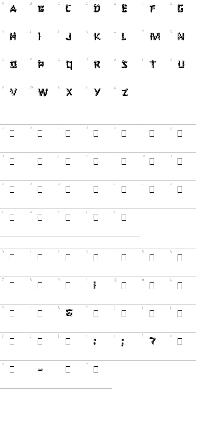 Logger (Plain)001.001 character map