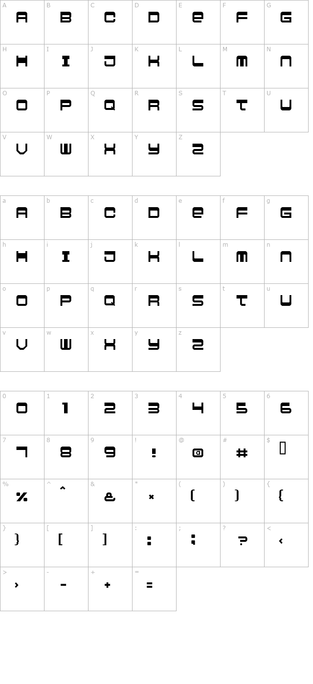 Logic lodger character map