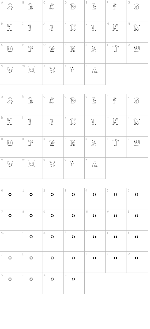 Lolo character map