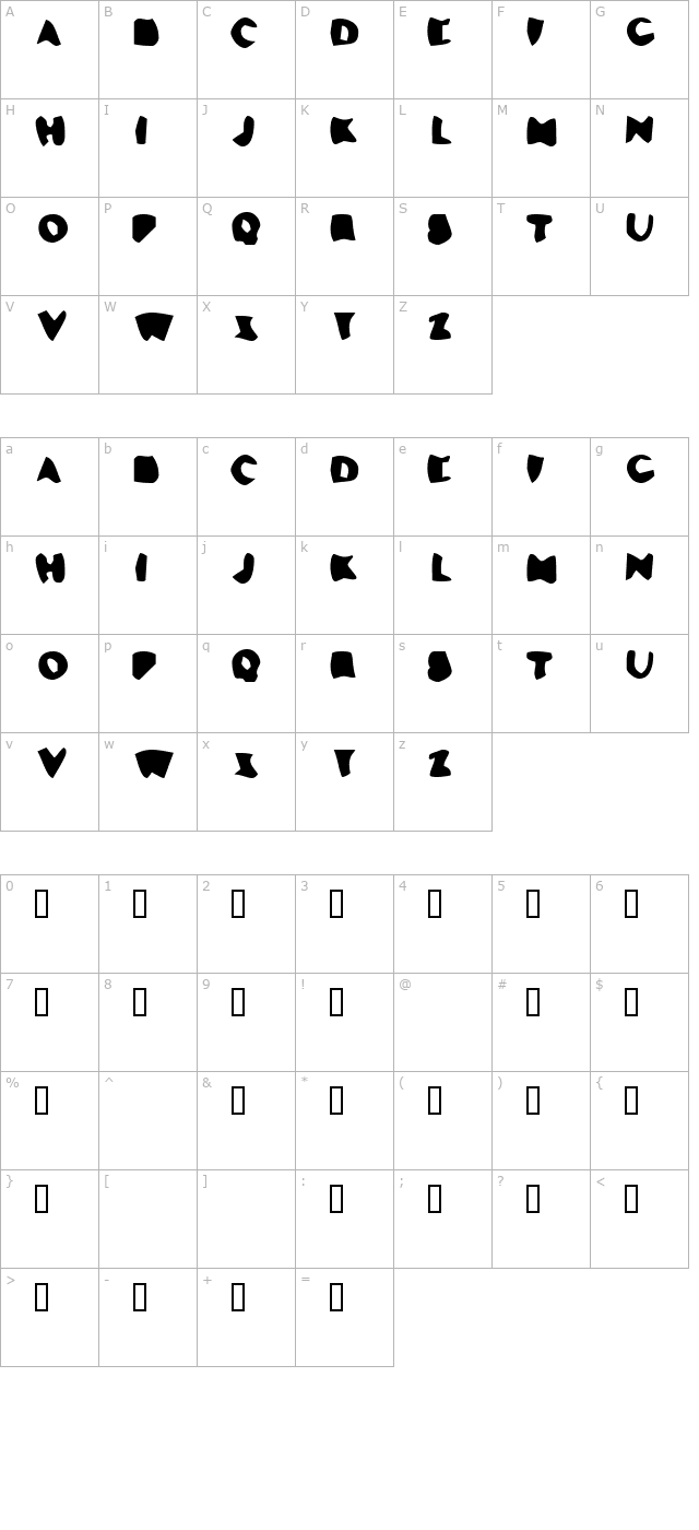 los-del-queso character map