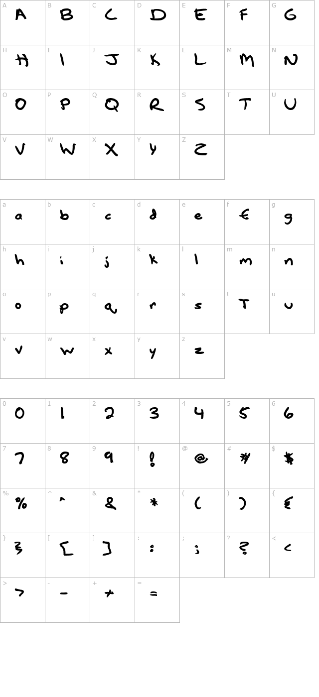 LotechScriptBlackSSK character map