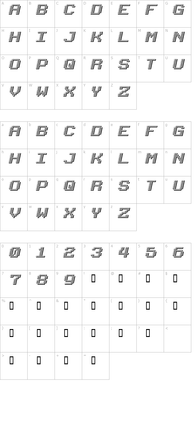 LotsOfDotz character map