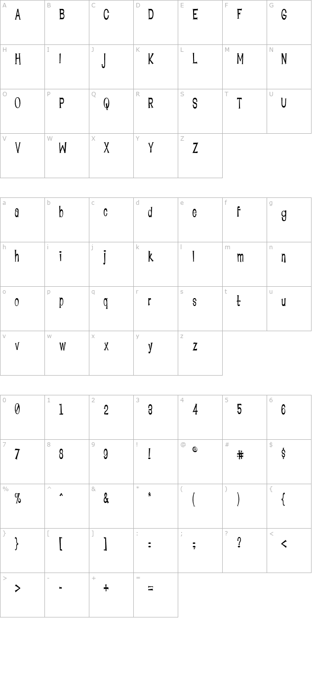 lounge-bait character map