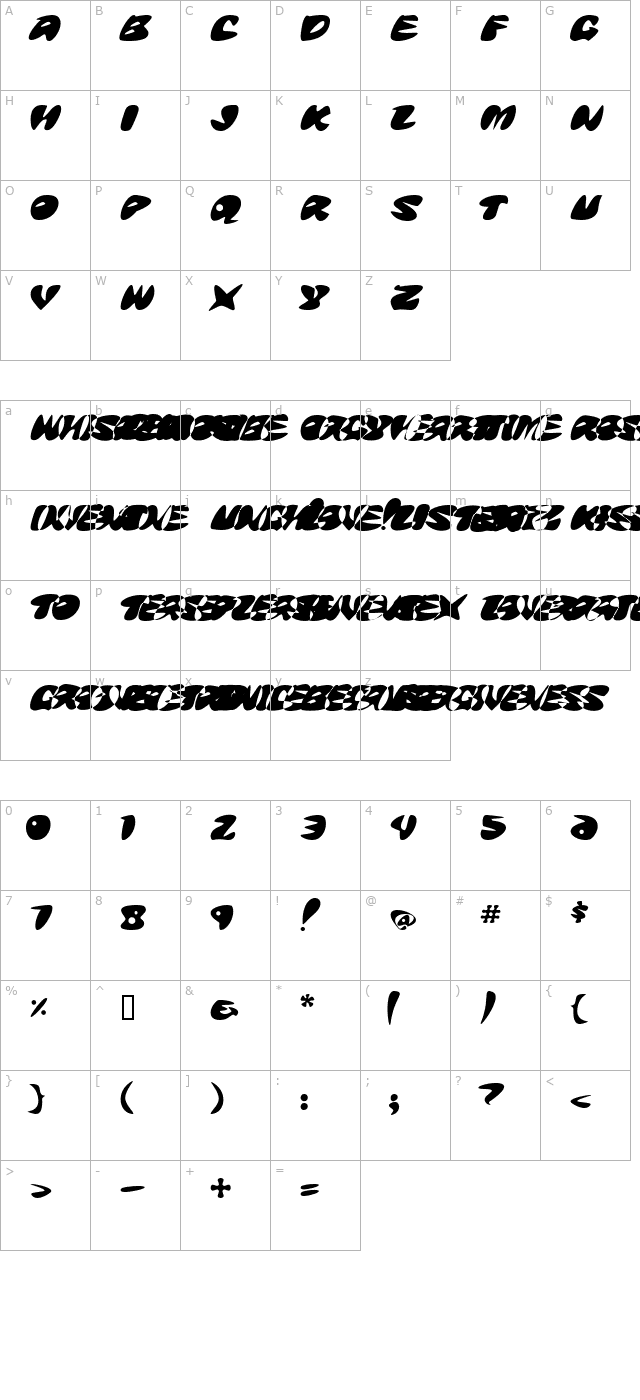 love-goingsteady character map