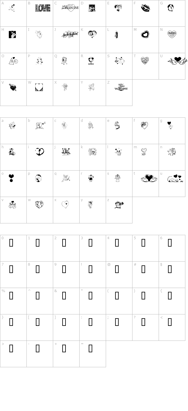 love-poision character map