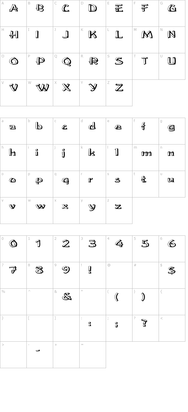 lowea-ex character map