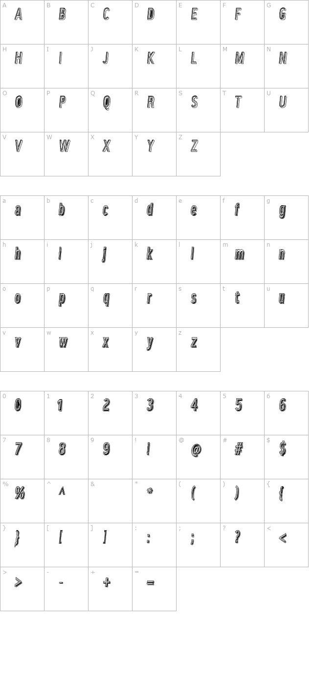 lowermetal character map