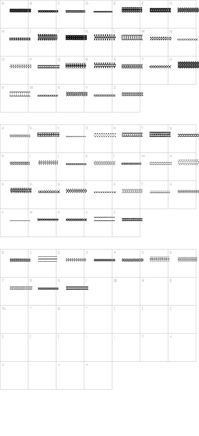 LSLines3 character map