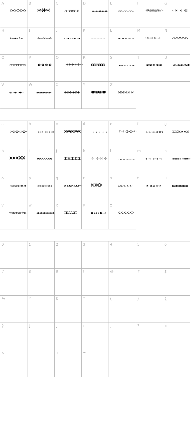 LSMoreDividers2 character map