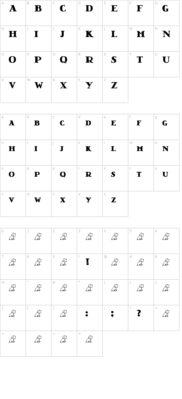 lt-nutshell-library-black character map